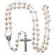 Plastic rosary white beads 4 mm s4