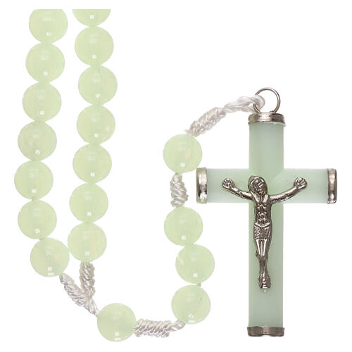 Plastic rosary with phosphorescent beads 8 mm 1