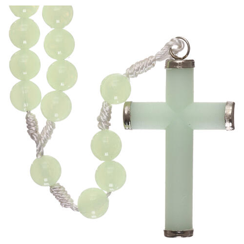 Plastic rosary with phosphorescent beads 8 mm 2