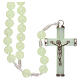 Plastic rosary with phosphorus beads 8 mm s1