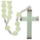 Plastic rosary with phosphorus beads 8 mm s2