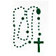 STOCK Rosenkranz, grüne Kunststoffperlen auf Nylonkordel, Gottesmutter von Fatima, 4 mm s4
