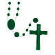 STOCK Fatima rosary with green beads, nylon, 4 mm s1