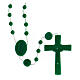 STOCK Fatima rosary with green beads, nylon, 4 mm s2