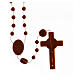 STOCK Saint Benedict's rosary with brown beads, nylon, 4 mm s2