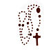 STOCK Saint Benedict's rosary with brown beads, nylon, 4 mm s4