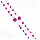 STOCK Fatima rosary with purple beads, nylon, 4 mm s3