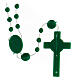 STOCK Saint Benedict's rosary with green beads, nylon, 4 mm s2