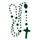 STOCK Saint Benedict's rosary with green beads, nylon, 4 mm s4