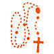 STOCK Fatima rosary with orange beads, nylon, 4 mm s4