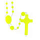 STOCK Saint Benedict's rosary with phosphorescent yellow beads, nylon, 4 mm s2