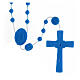 STOCK Rosenkranz, blaue Kunststoffperlen auf Nylonkordel, Gottesmutter von Fatima, 4 mm s2