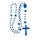 STOCK Blue Fatima nylon Rosary with 4mm beads s3
