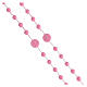 STOCK Cheap Fatima rosary, pink nylon, 4 mm s3