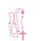 STOCK Cheap Fatima rosary, pink nylon, 4 mm s4