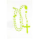 STOCK Cheap Fatima rosary, phosphorescent yellow nylon, 4 mm s4