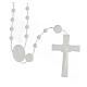 STOCK Cheap Divine Mercy rosary, white nylon, 4 mm s1