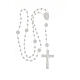 STOCK Cheap Divine Mercy rosary, white nylon, 4 mm s4