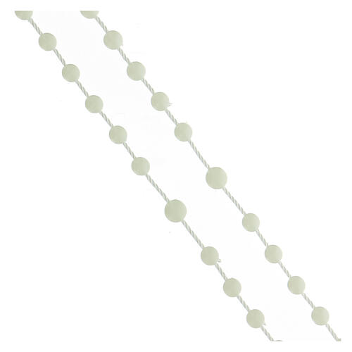 STOCK Rosenkranz, phosphoreszierende Kunststoffperlen auf Nylonkordel, Wundertätige Medaille, 4 mm 3