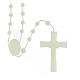 STOCK Cheap rosary, Miraculous Medal, phosphorescent nylon 4 mm s2
