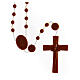 STOCK Cheap rosary, Miraculous Medal, brown nylon 4 mm s1
