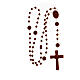 STOCK Cheap rosary, Miraculous Medal, brown nylon 4 mm s4