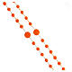 STOCK Cheap Fatima rosary, orange nylon, 4 mm s3