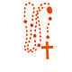 STOCK Our Lady of Fatima Orange Nylon Rosary 4 mm s4