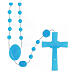 STOCK Cheap rosary, Miraculous Medal, light bleu nylon 4 mm s2