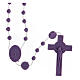 STOCK Saint Benedict's rosary with purple beads, nylon, 4 mm s1