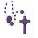 STOCK Saint Benedict's rosary with purple beads, nylon, 4 mm s2