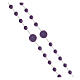 STOCK Saint Benedict's rosary with purple beads, nylon, 4 mm s3