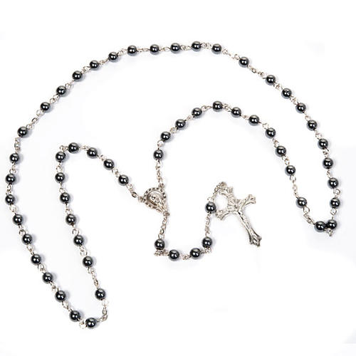 Round beads hematite rosary 4