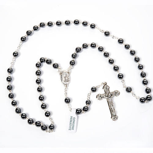 Round beads hematite rosary 6