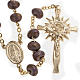 Stone-like rosary beads, golden metal, 9mm s1