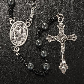 Collar rosario hematites Lourdes