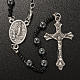 Hematite rosary beads with Our Lady of Lourdes centerpiece s2