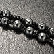 Hematite rosary beads with Our Lady of Lourdes centerpiece s4
