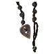 Rosary necklace in igneous stone and hematite 4mm s3
