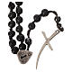 Rosary necklace in igneous stone and hematite 6mm s1