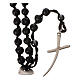 Rosary necklace in igneous stone and hematite 6mm s2