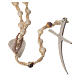 Rosary necklace in fossil stone 4mm s2