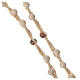 Rosary necklace in fossil stone 4mm s4