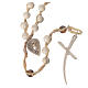 Rosary necklace in fossil stone 6mm s6