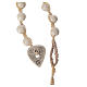Rosary necklace in fossil stone 6mm s7