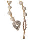 Rosary necklace in fossil stone 6mm s4