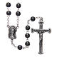 Silver rosary with real hematite grains s1