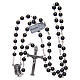 Silver rosary with real hematite grains s4