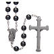 Rosary in hematite with silver cross s2
