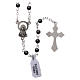 Rosary in hematite with 2x2 mm round grains s2